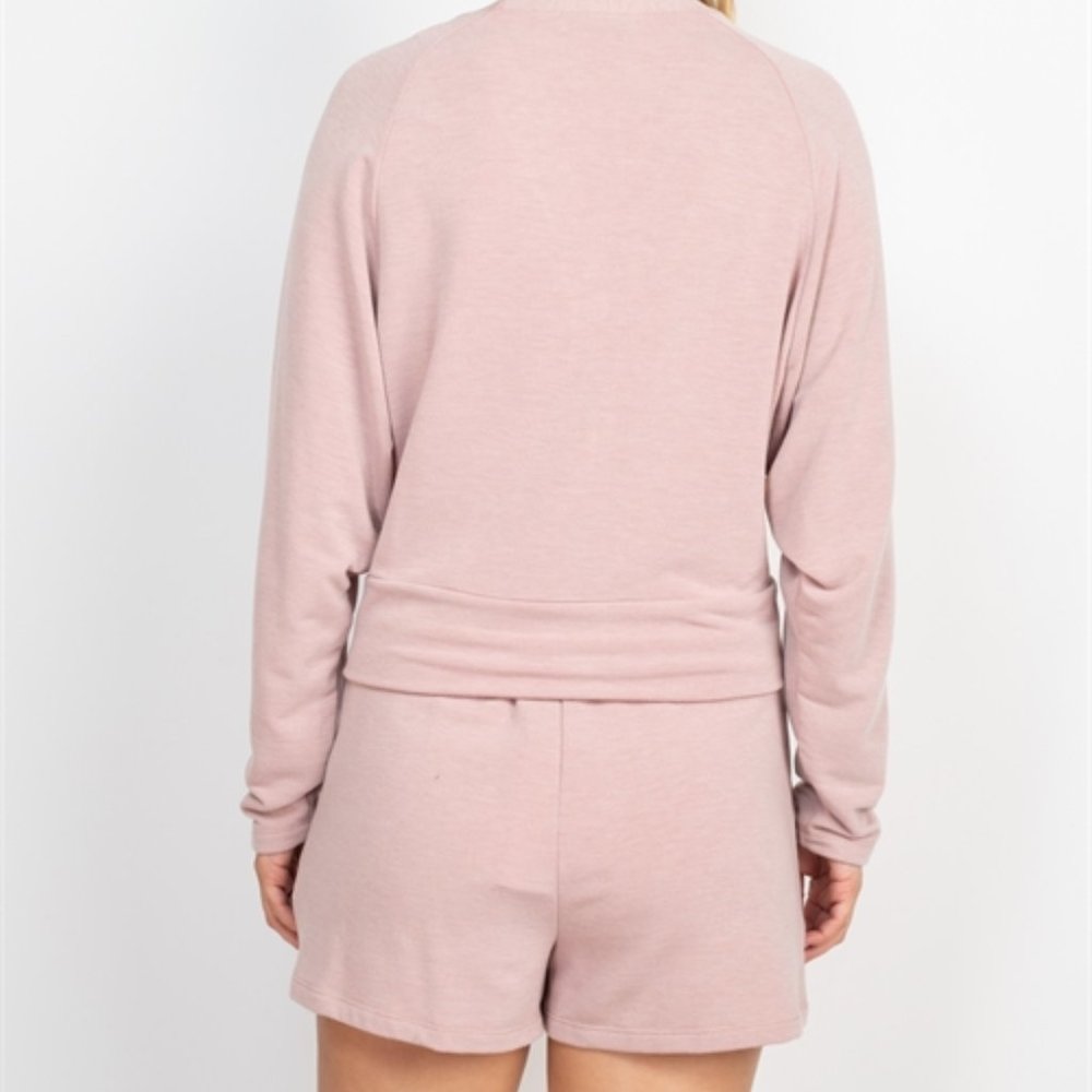 Pink coord set Button down top with Shorts - Picture 4 of 9